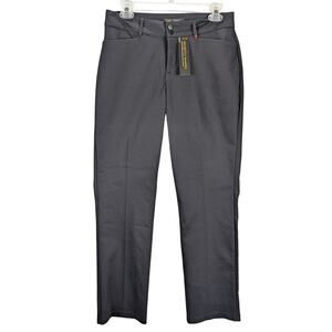 Lee Pants Womens 8 Petite Black Straight Leg Mid Rise Secretly Shapes Career